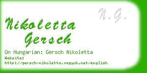 nikoletta gersch business card